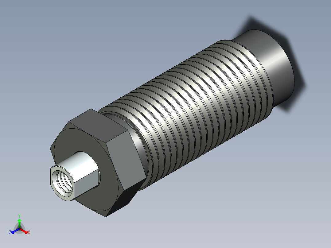 液压缸 油缸 (6)正等轴测图