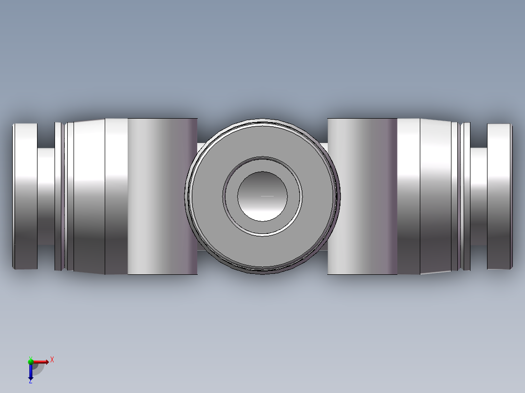 气动接头-T型三通APE6(6厘)俯视图