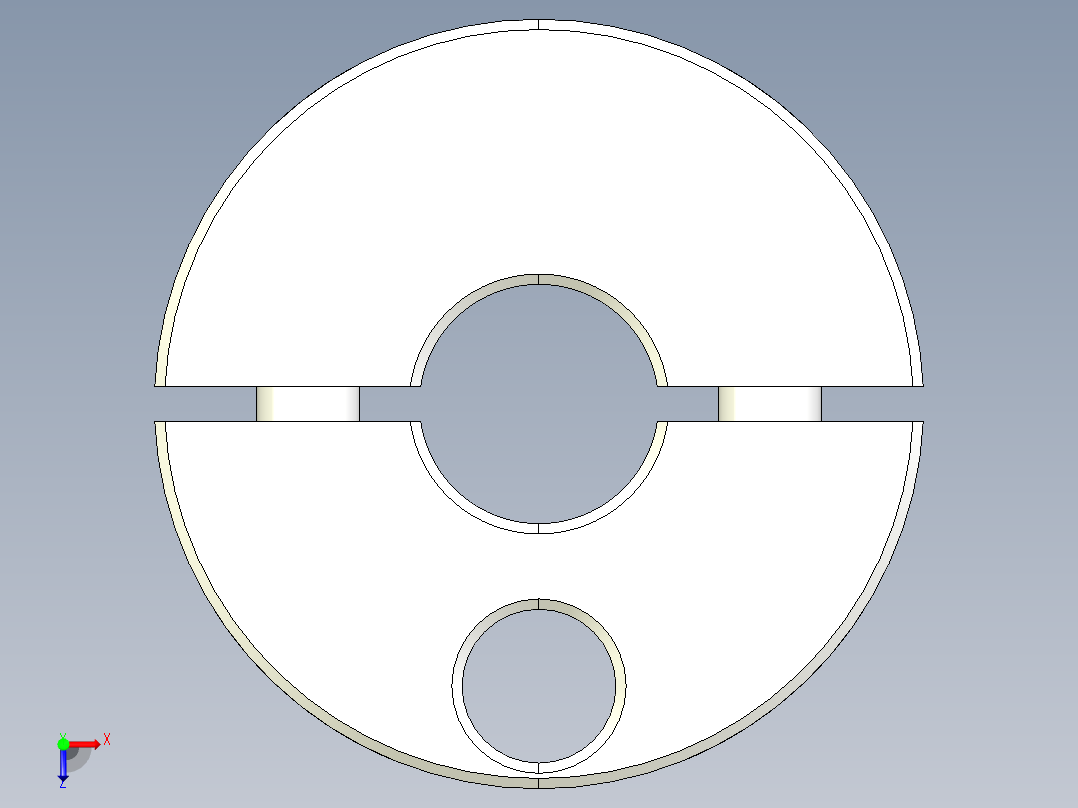 軸環2507-3D多系列多零件图纸模型俯视图