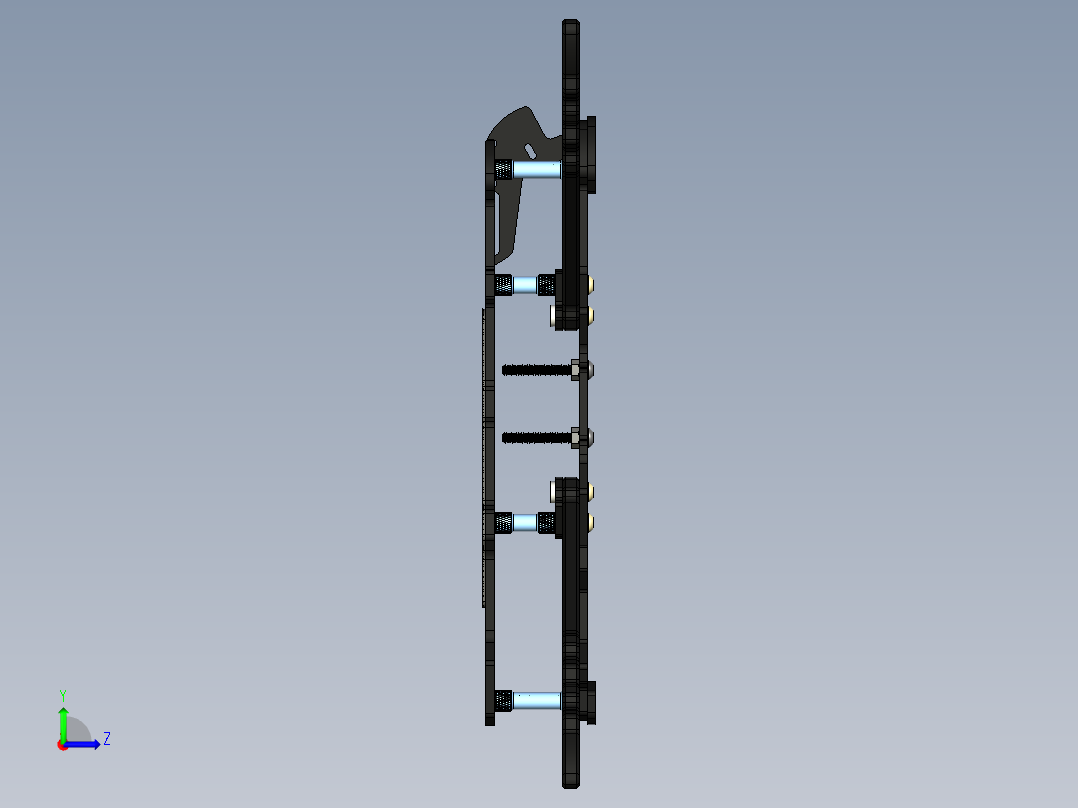 5英寸7英寸FPV无人机机体框架左视图