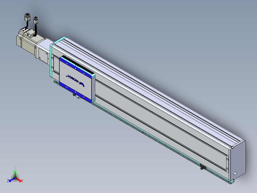 威洛博VC丝杆传动-无尘环境VC14-Lxx-C-S600-BC-ZP40-C3正等轴测图