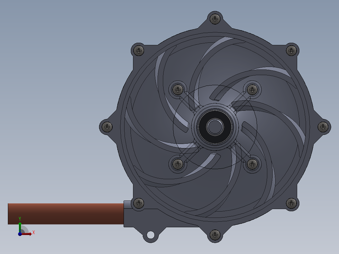 空气透平前视图