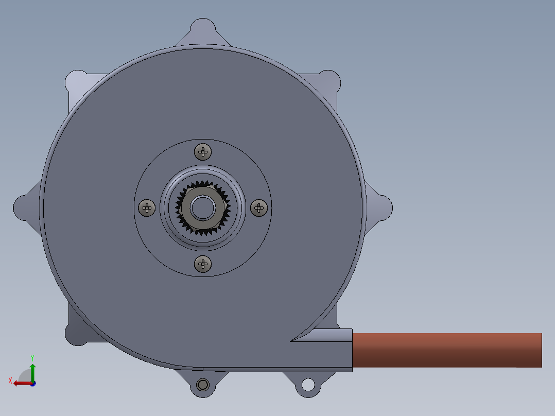 空气透平后视图