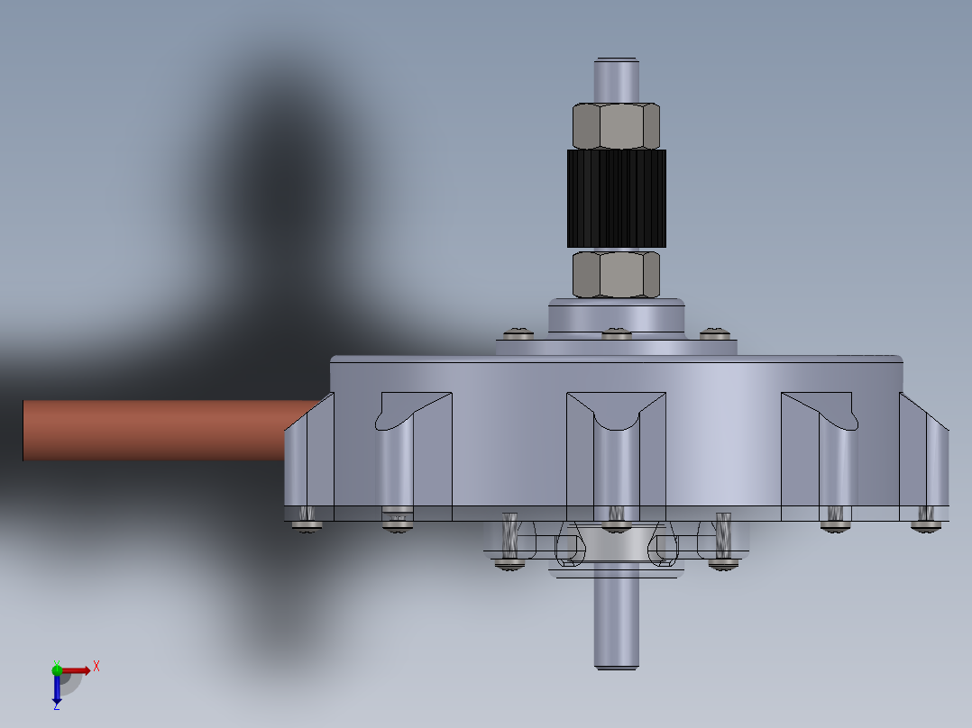 空气透平俯视图