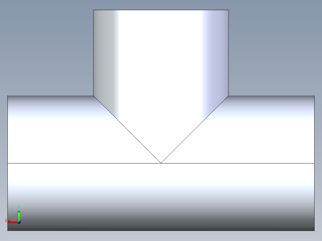 聚氯乙烯配件01-Sch80_Tee_SxSxS_801-002_0.25in后视图
