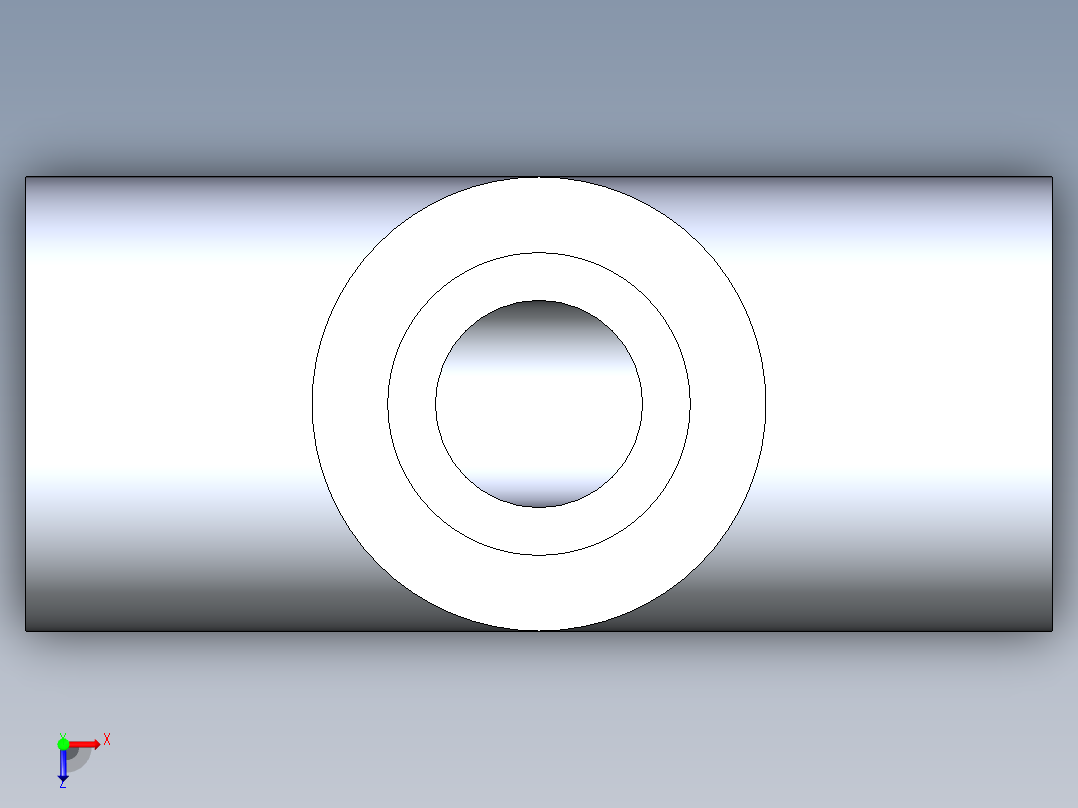 聚氯乙烯配件01-Sch80_Tee_SxSxS_801-002_0.25in俯视图