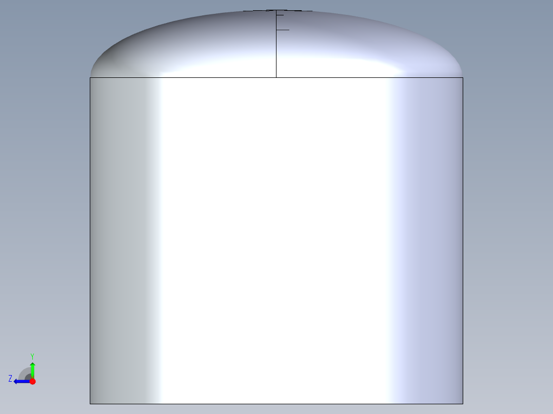聚氯乙烯配件20-Sch80_Cap_FPT_848-002_0.25in右视图