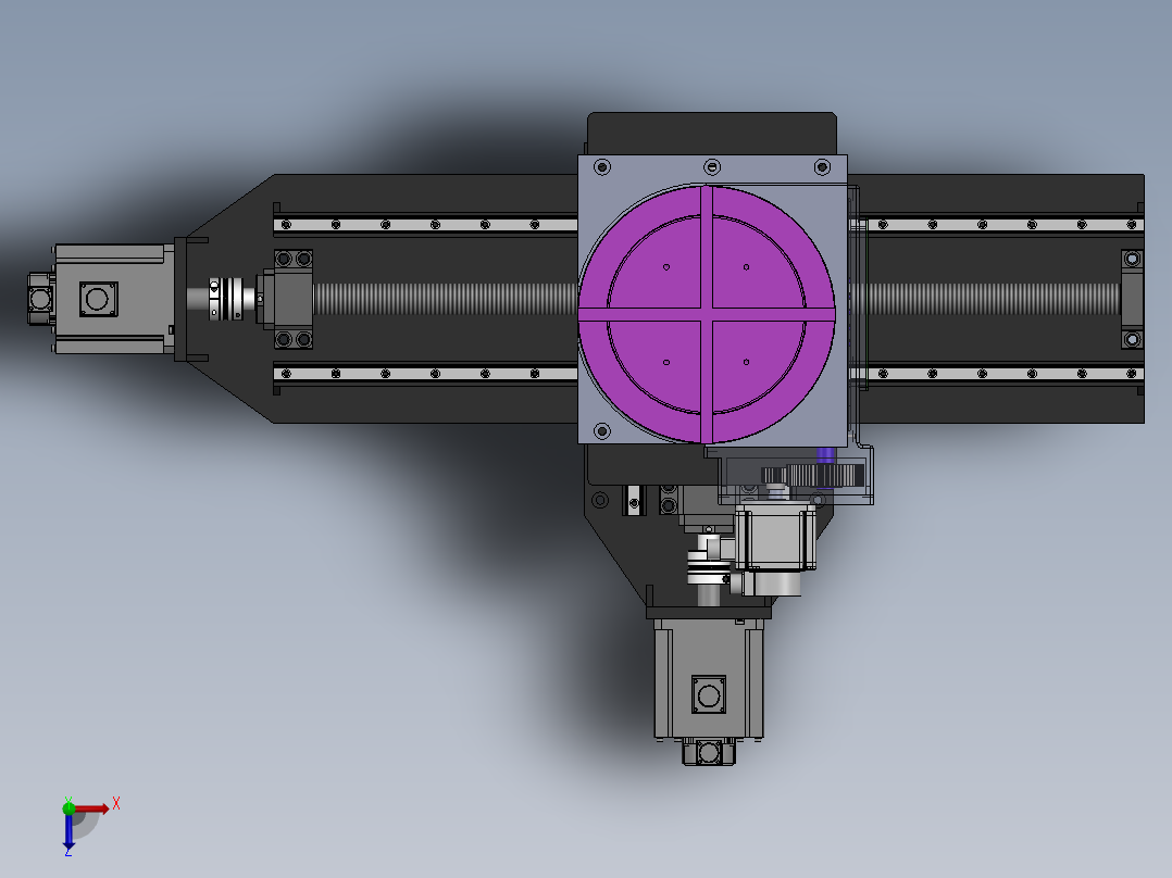数控回转工作台俯视图