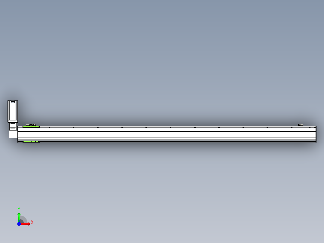 同步带滑台-半封闭B13-L90-S2200-R-Z86-D3前视图