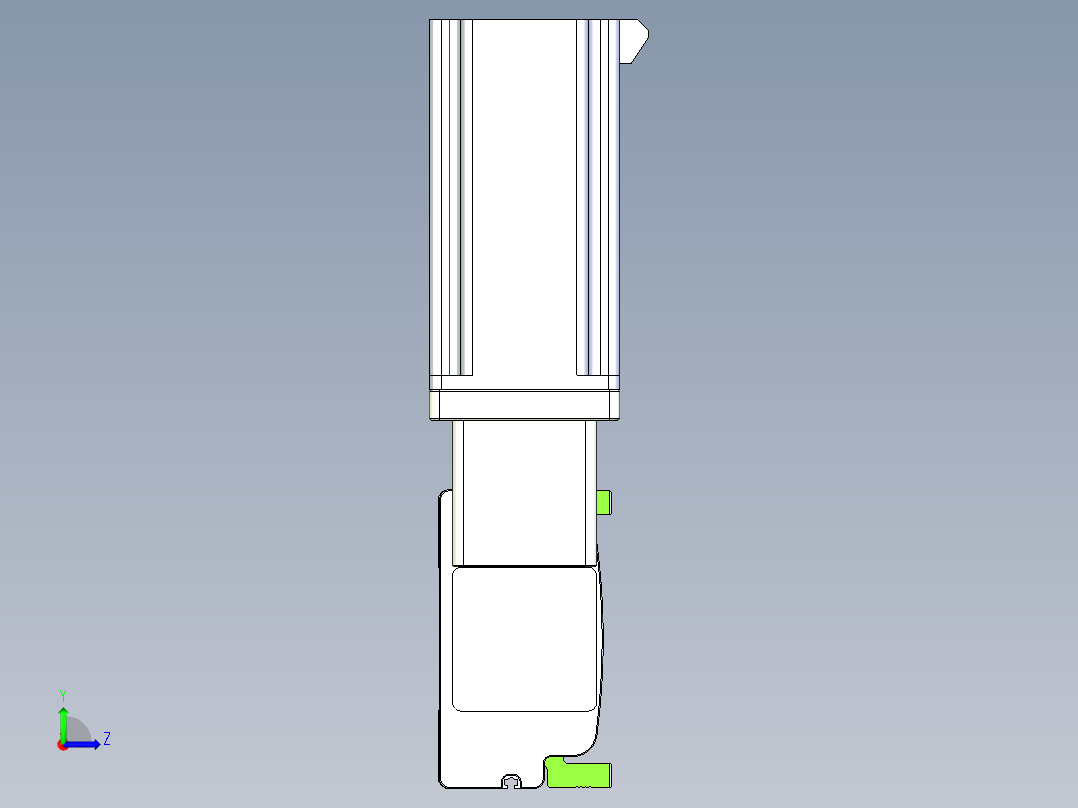 同步带滑台-半封闭B13-L90-S2200-R-Z86-D3左视图