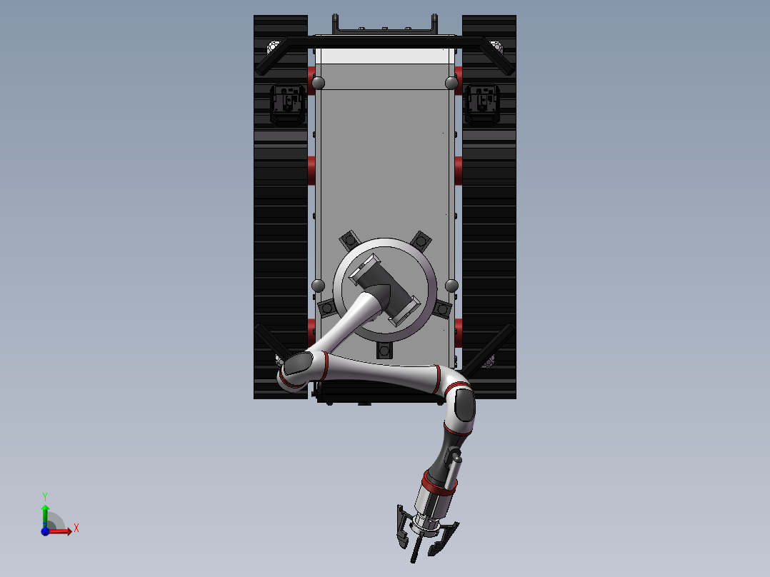 拆弹履带机器人车前视图