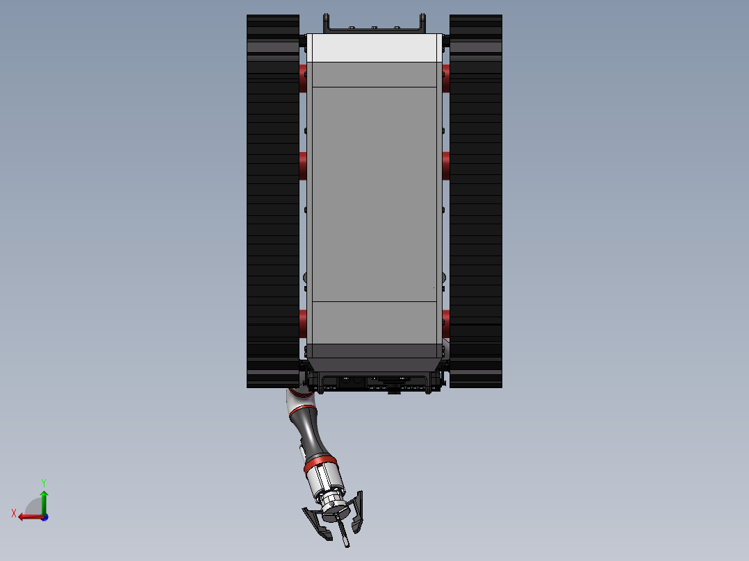 拆弹履带机器人车后视图