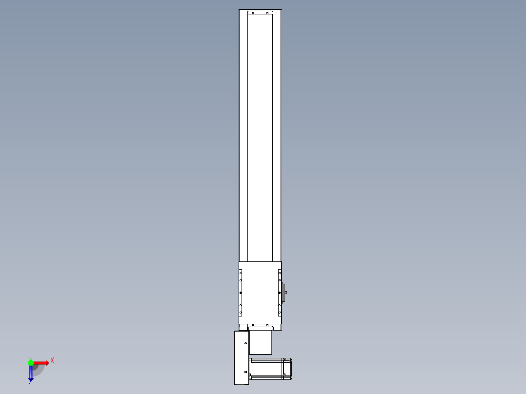 同步带全封闭直线模组TPA-HCB-120D-90-L650-ML-C-P40-N3俯视图