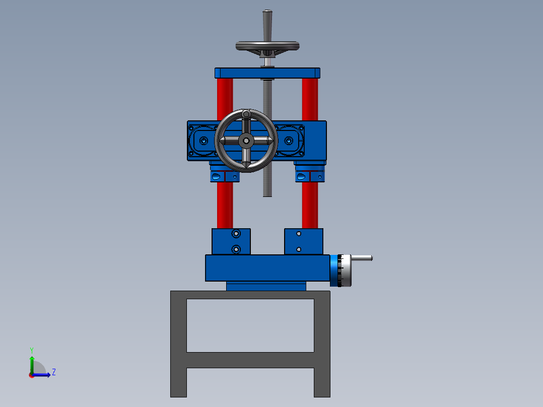 手摇机械折弯冲压机sw17可编辑左视图
