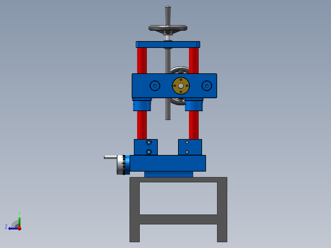 手摇机械折弯冲压机sw17可编辑右视图