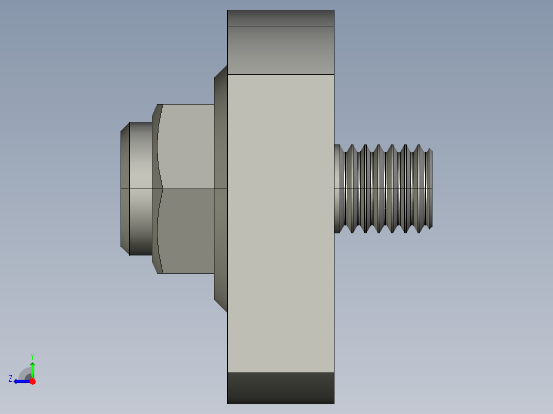 偏心夾具2341-3D多系列多零件图纸模型右视图