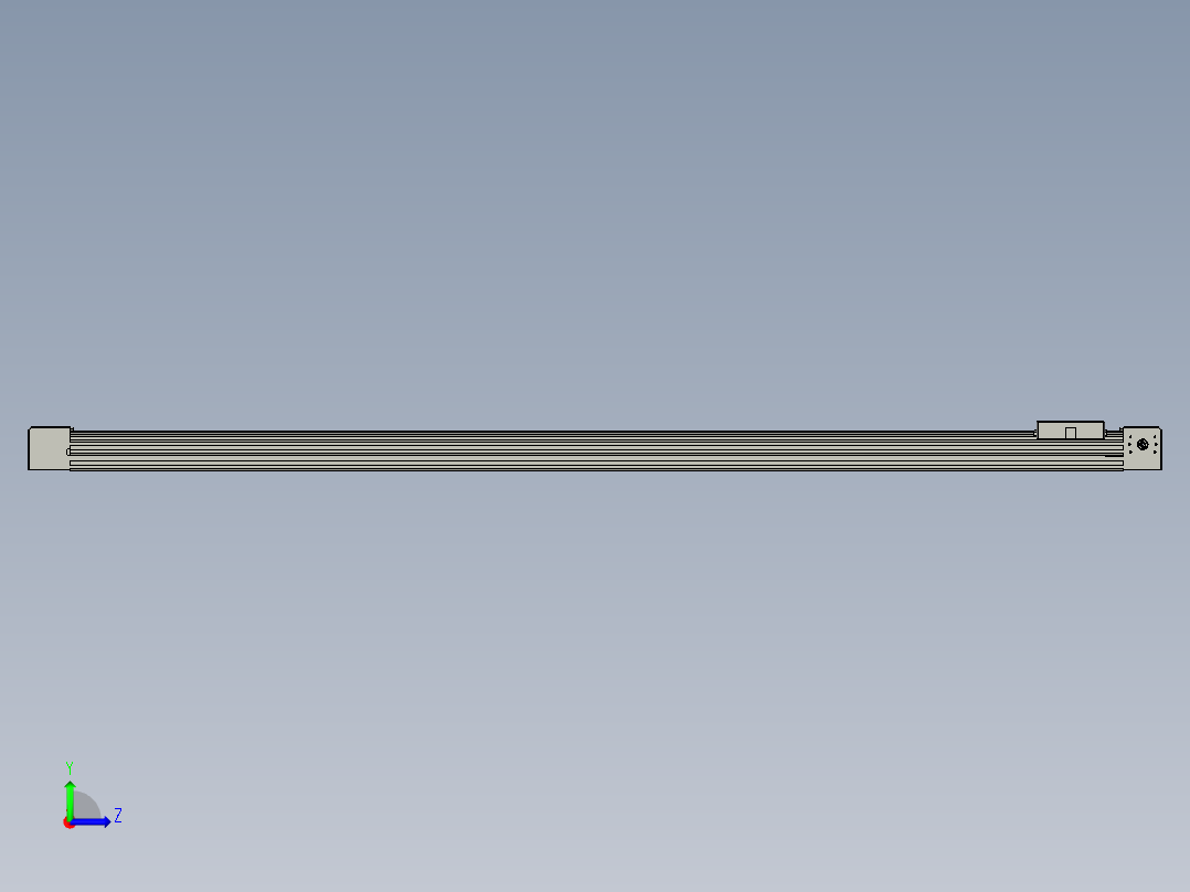 威洛博直线电机模组EB4-L80-S1250-光轴左视图