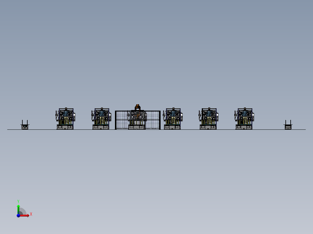 柴油机补装AGV输送生产线IRB2600机器人视觉检查前视图