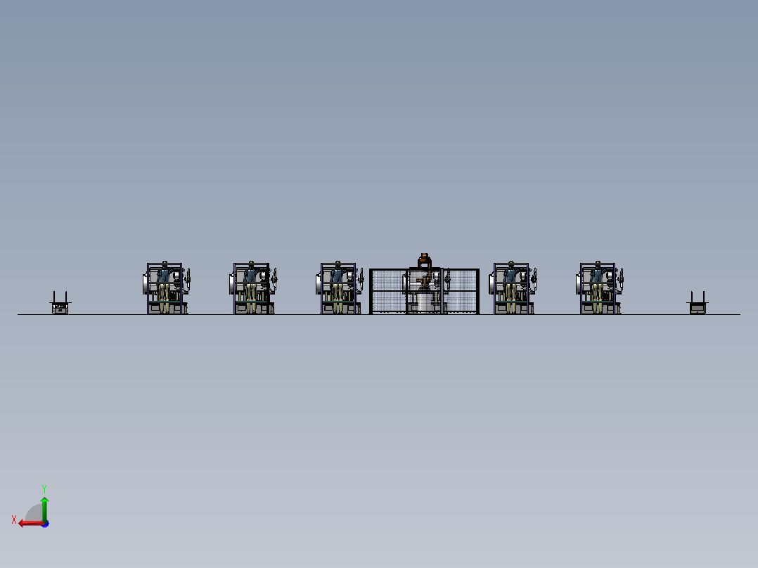 柴油机补装AGV输送生产线IRB2600机器人视觉检查后视图