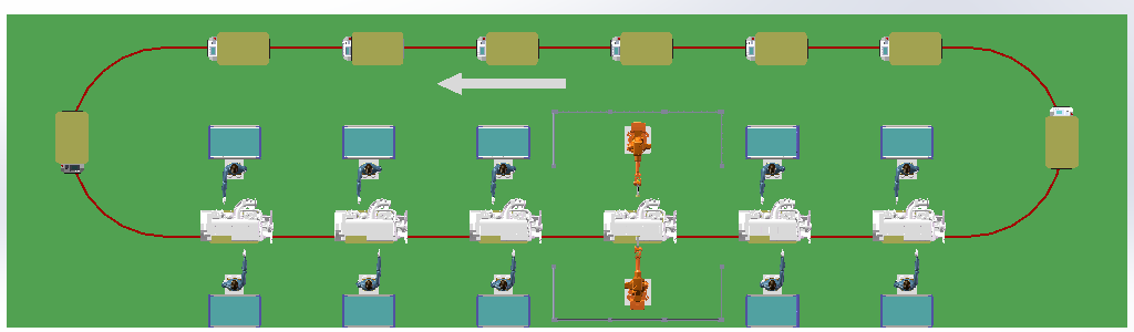 柴油机补装AGV输送生产线IRB2600机器人视觉检查
