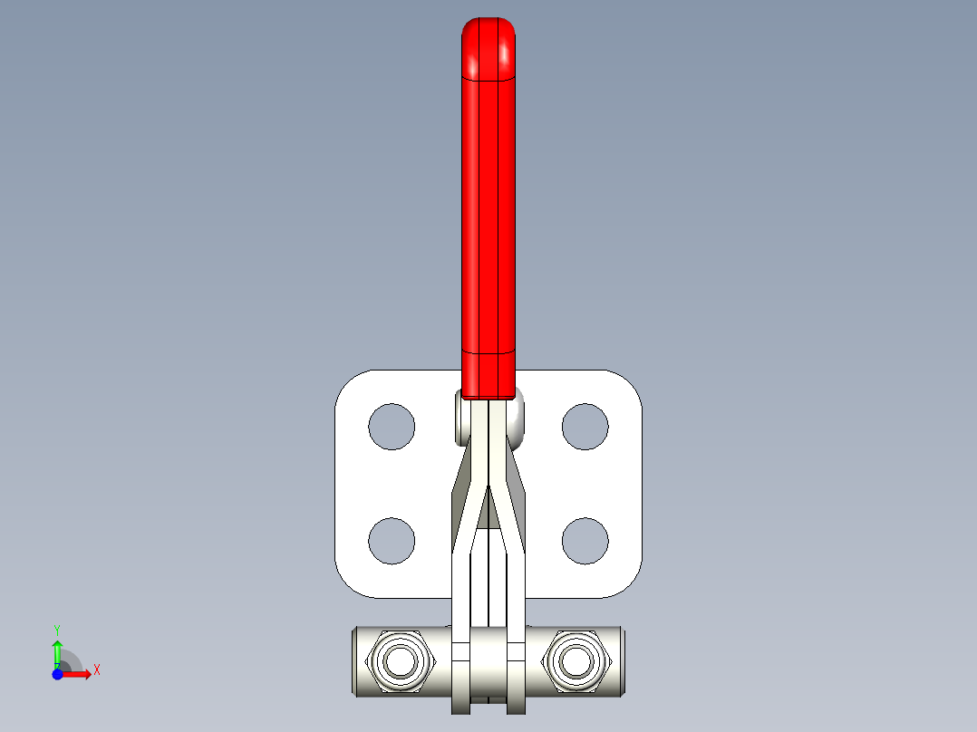 門閂式夾鉗SSP(B)-3D多系列多零件图纸模型前视图