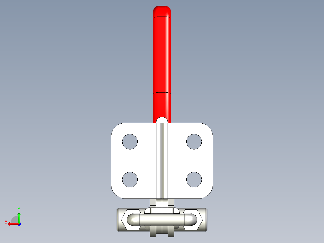 門閂式夾鉗SSP(B)-3D多系列多零件图纸模型后视图