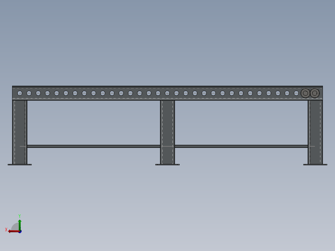 滚筒输送机 (8)后视图