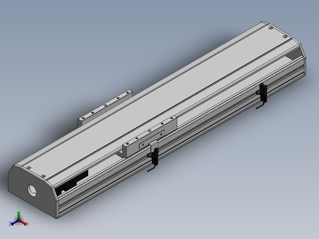 精密模组MY140-T10-300L-M-P40B-C4-C正等轴测图