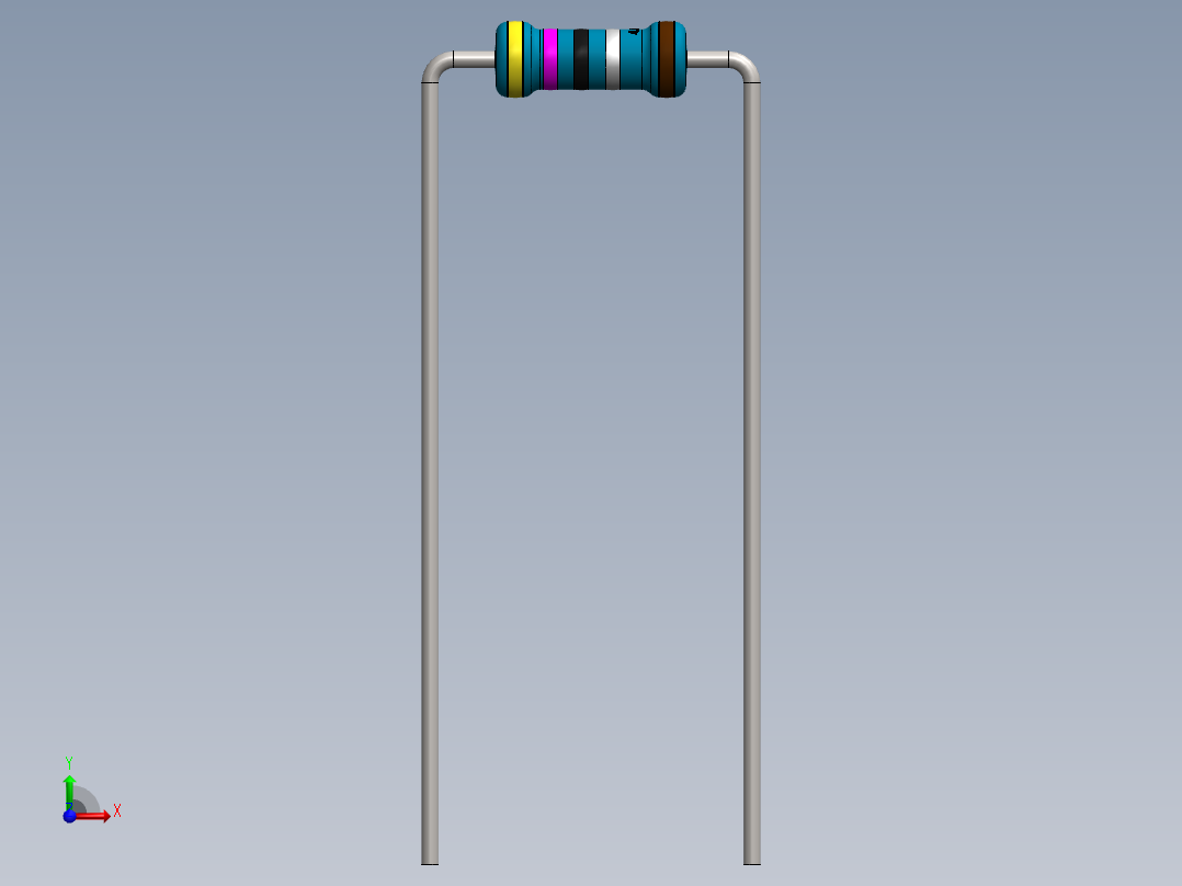 电容器 二极管 电阻器-Resistor 4.7 Ohm Blue前视图