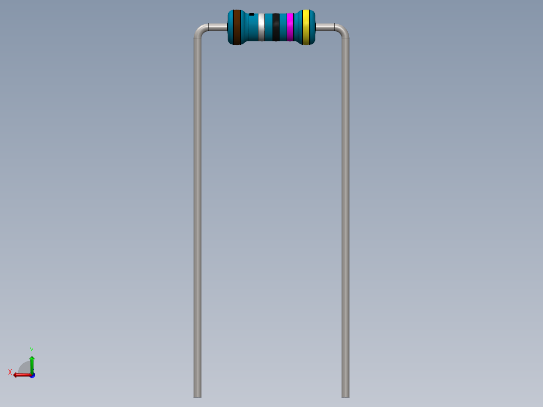 电容器 二极管 电阻器-Resistor 4.7 Ohm Blue后视图