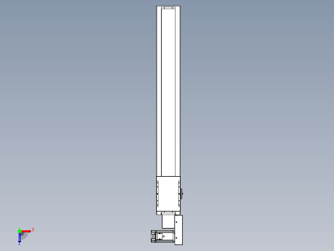 同步带全封闭直线模组TPA-HCB-120D-90-L800-MR-C-P40-N3俯视图