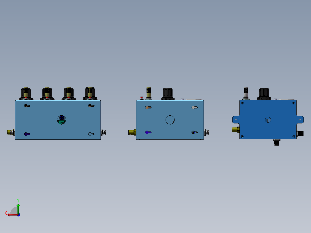 气动控制盒后视图