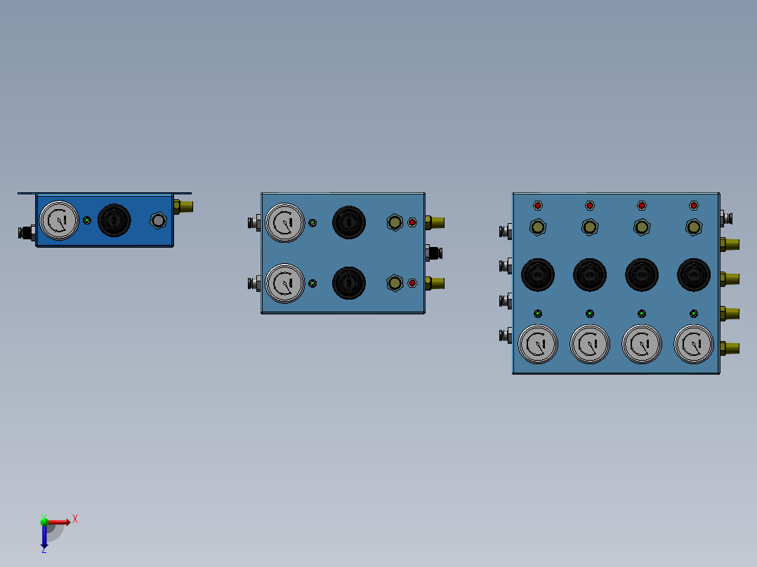 气动控制盒俯视图