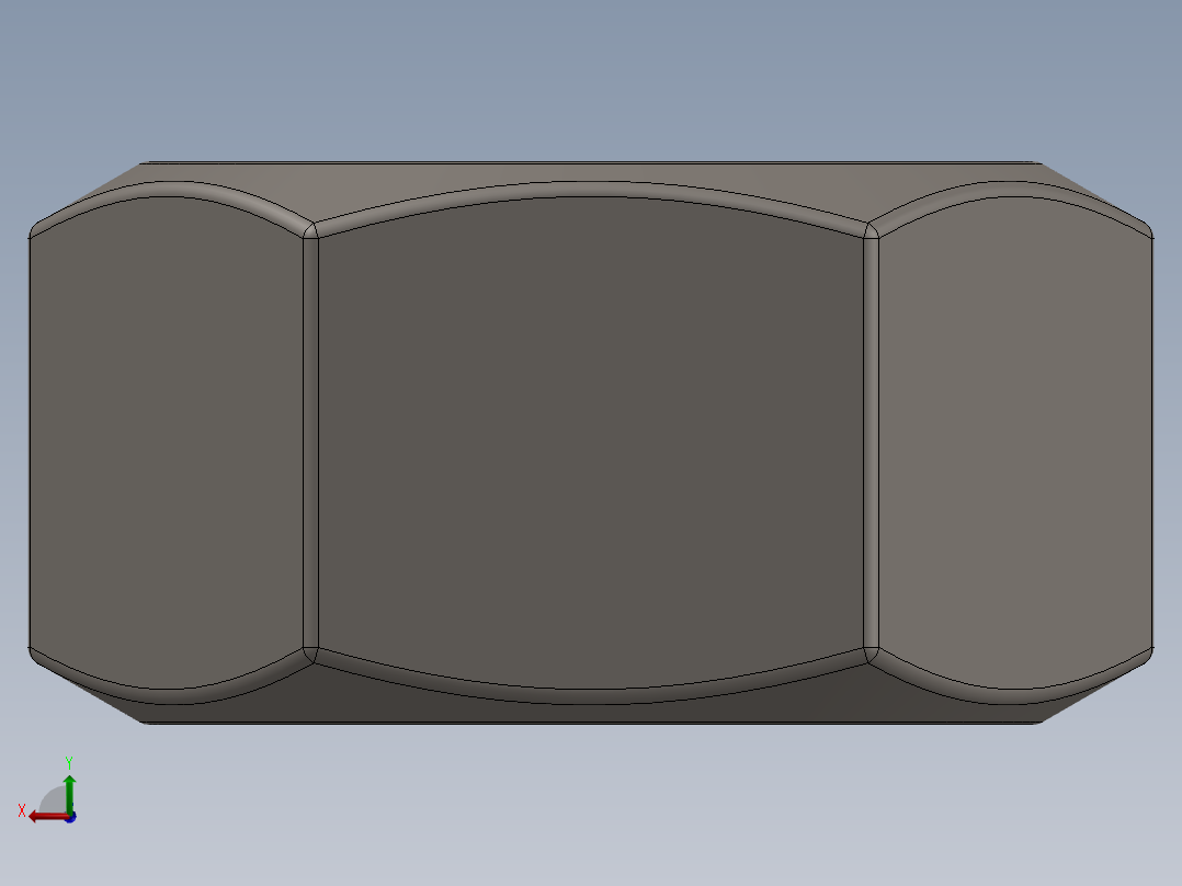 紧固件-Raw Steel Nut 0.7500后视图