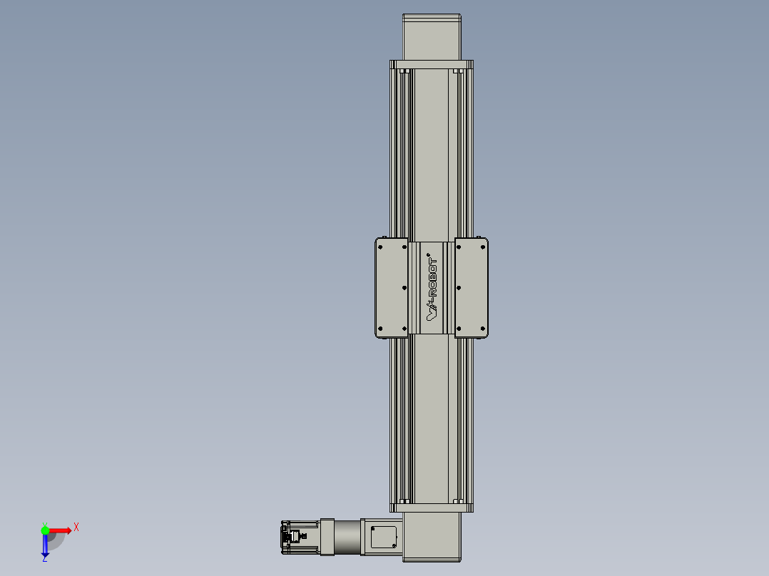 威洛博直线电机模组EB20-L224-S750-R-ZP75-MS3-5K俯视图