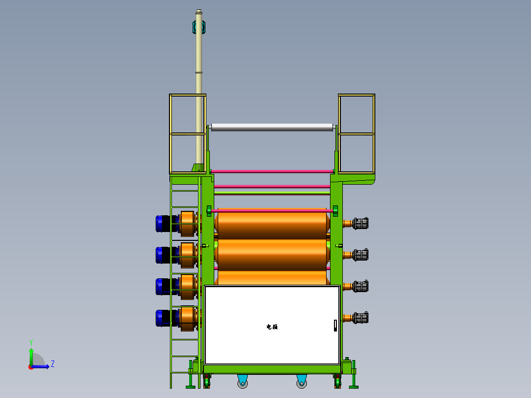 大型压膜包装机sw18左视图