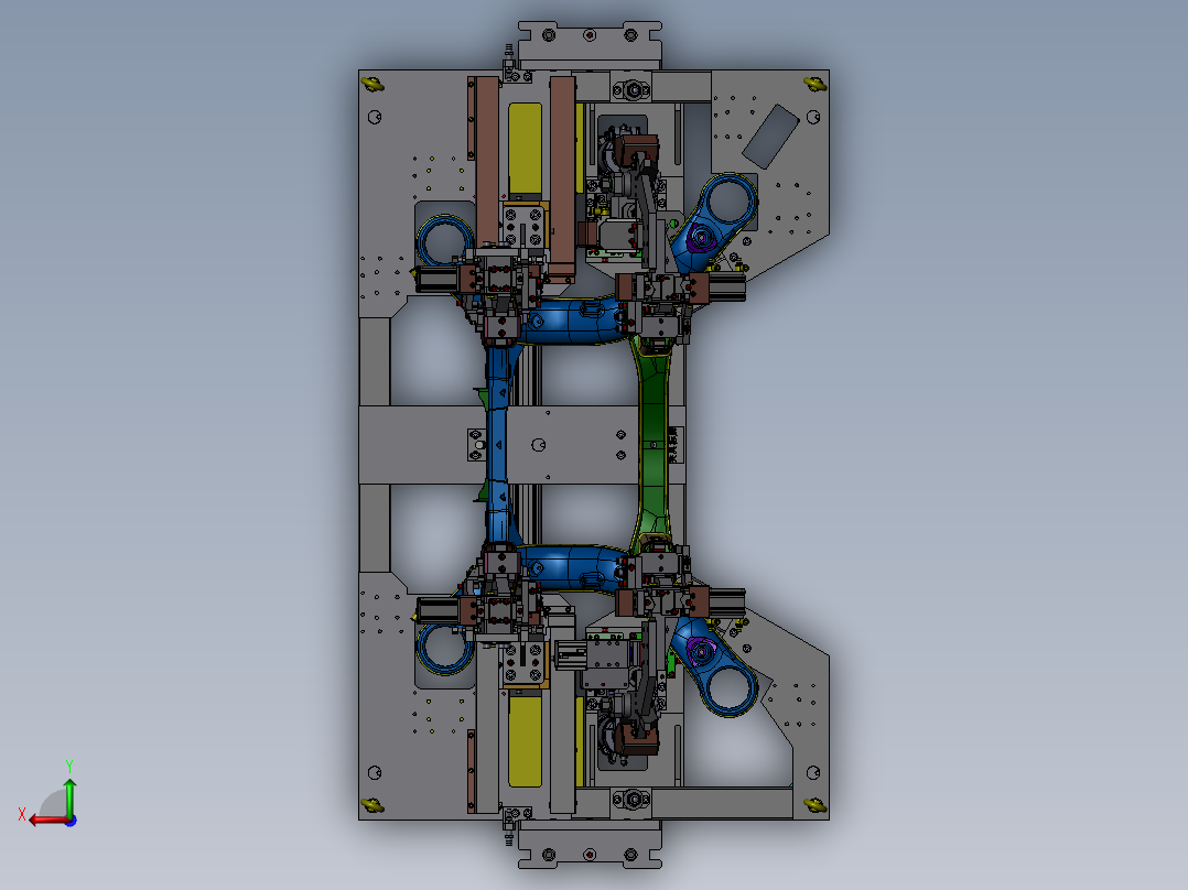 ZY2140 汽车零件自动焊接夹具后视图
