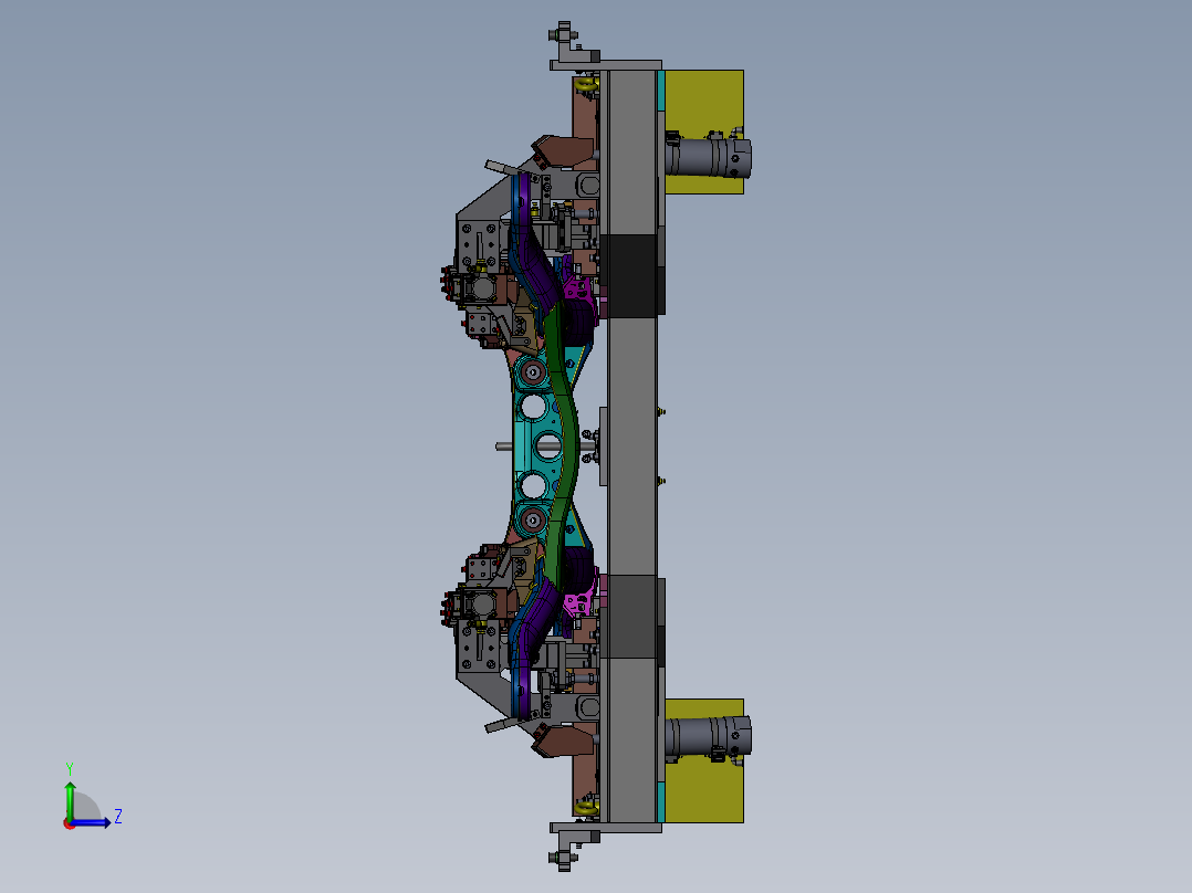 ZY2140 汽车零件自动焊接夹具左视图