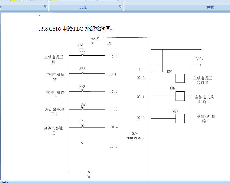 基于plc的c616车床的控制系统设计