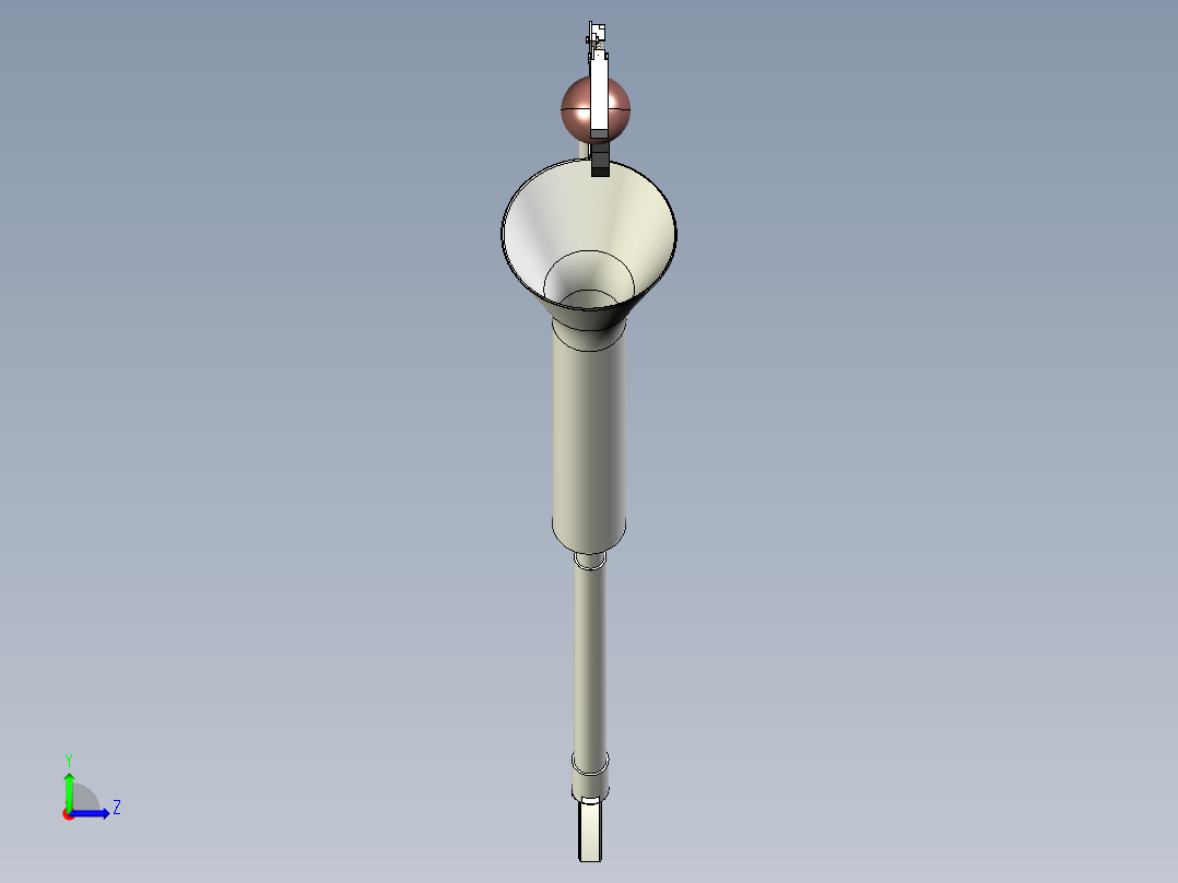 简易手动球形水果采摘器设计资料含三维二维说明书左视图