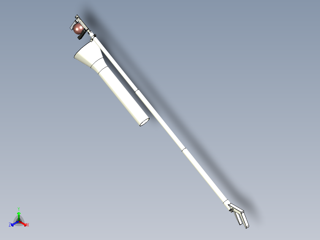 简易手动球形水果采摘器设计资料含三维二维说明书正等轴测图