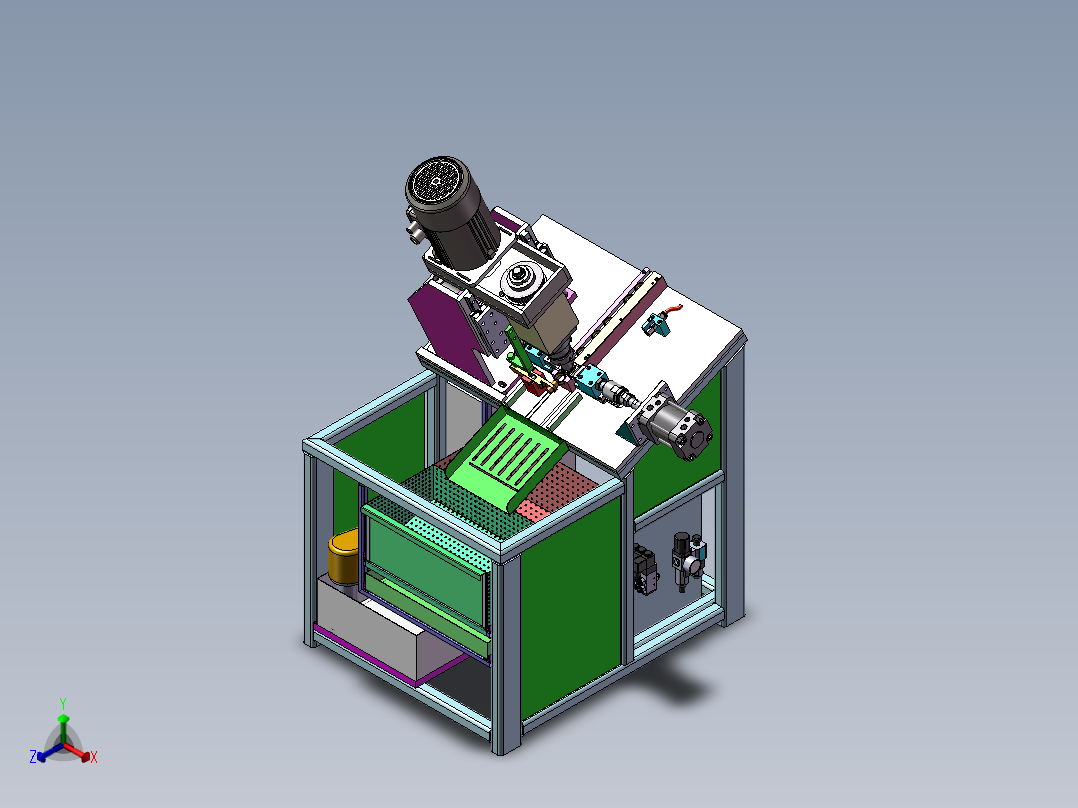 全自动组装设备模型正等轴测图