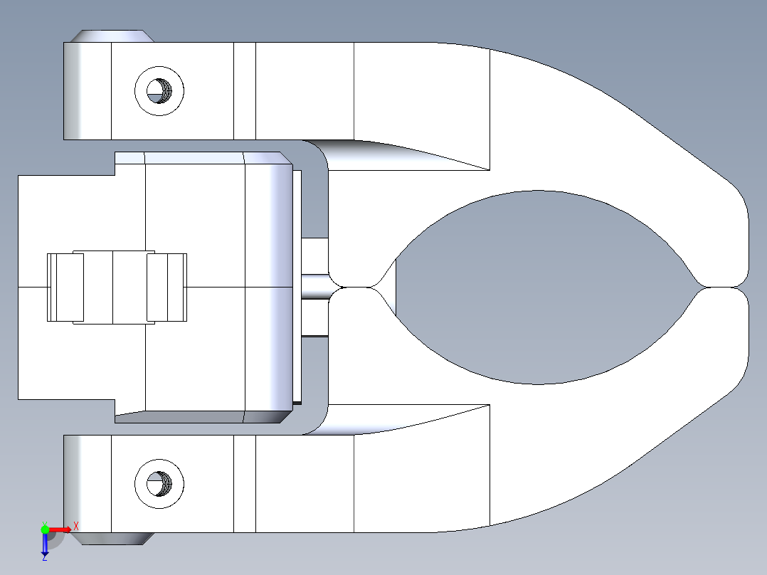 星际探测器机械手机械臂新型螺丝齿轮自中心夹头机构俯视图