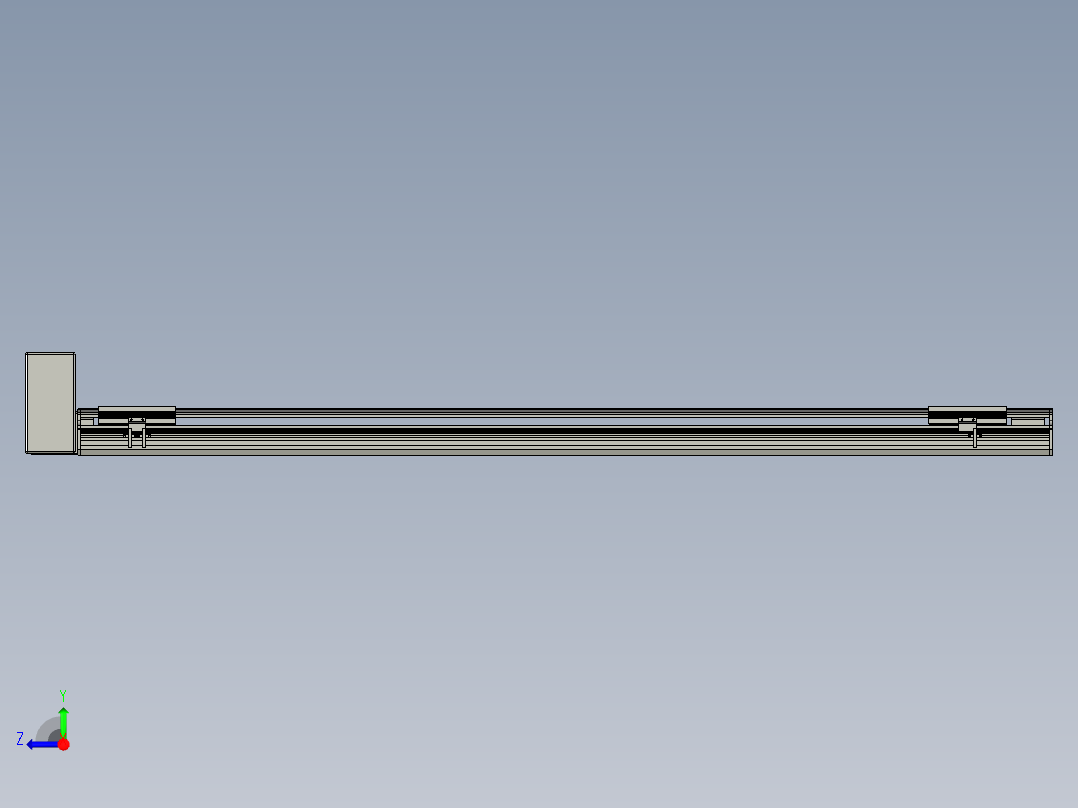 直线模组LHB17-L40-S1600-RU设计图纸右视图