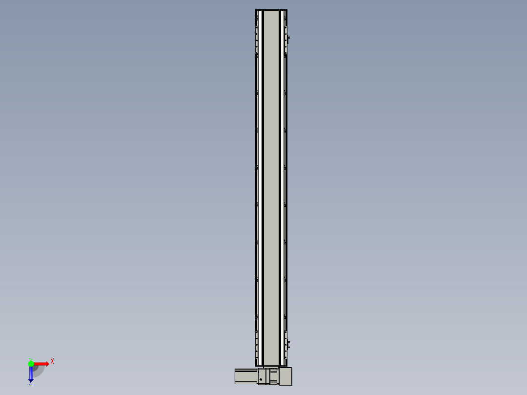 直线模组LHB17-L40-S1600-RU设计图纸俯视图