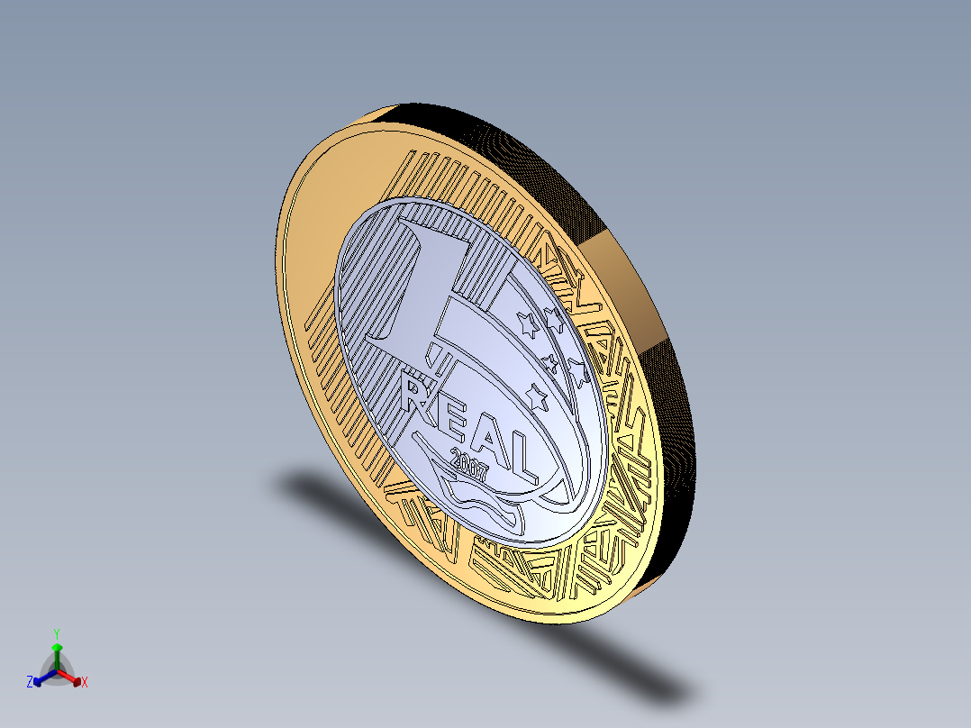 硬币4正等轴测图