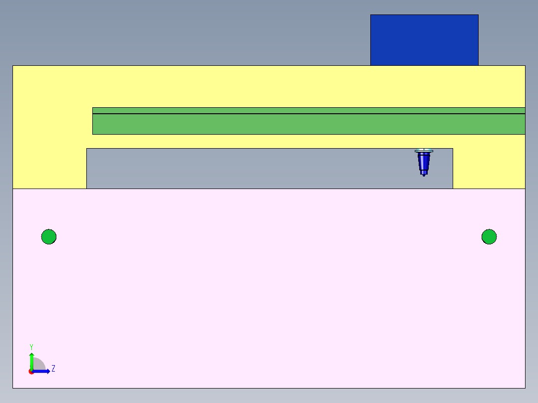 窗帘帘头激光裁剪机左视图