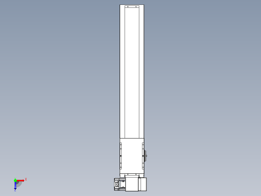 同步带全封闭直线模组TPA-HCB-120D-90-L600-RP-C-P40-N3俯视图