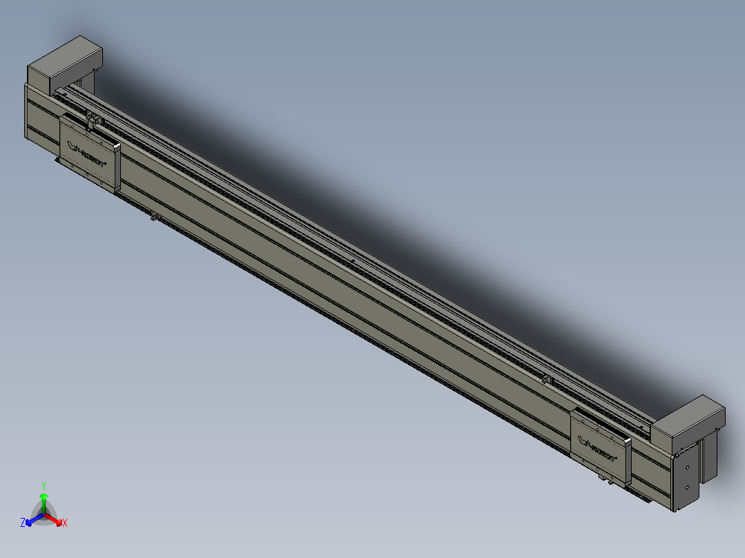 威洛博双电机滑台-VBC14S2-L50-S1300-BD-P40-C6正等轴测图