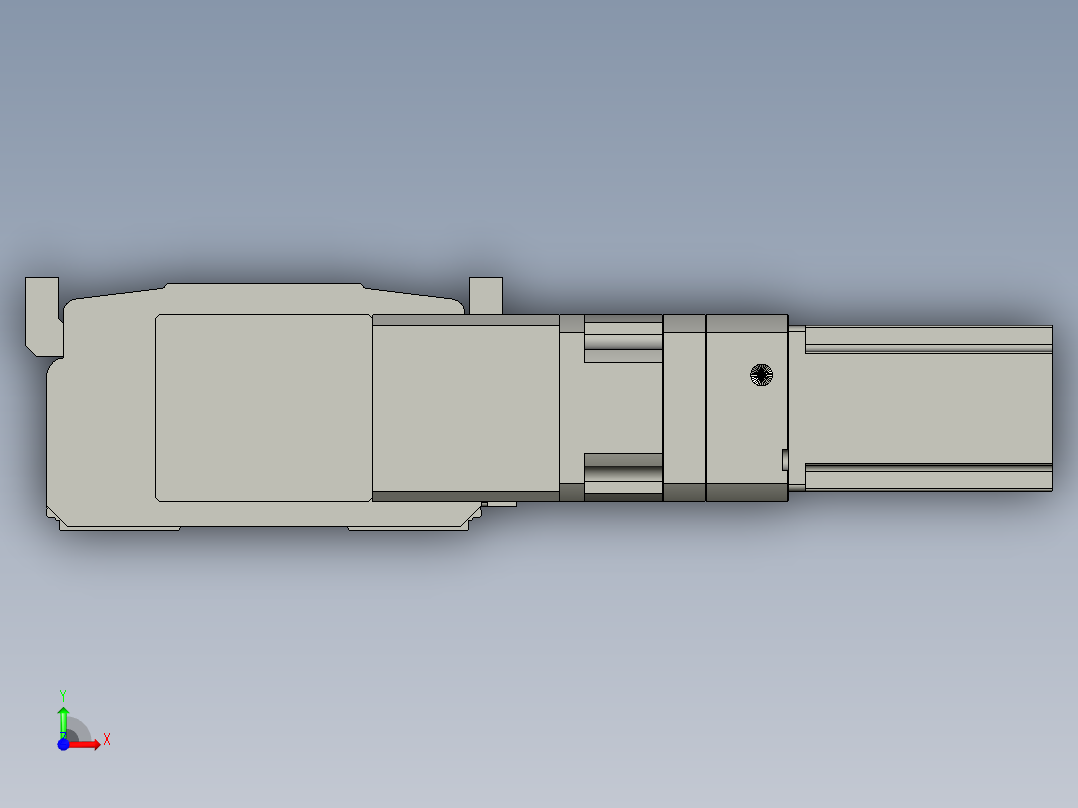 直线模组LHB21-L40-S400-L(B)设计图纸前视图